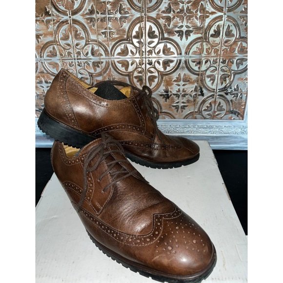 SANDRO MOSCOLONI DERBY WINGTIP Men’s Size 9.5 Made in Brazil - Picture 1 of 11